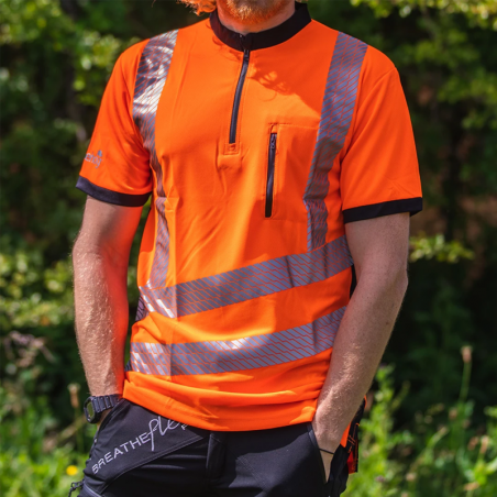 Treehog - THHV2000 Short Sleeved T Shirt - Hi Vis - Orange - 2020ppe