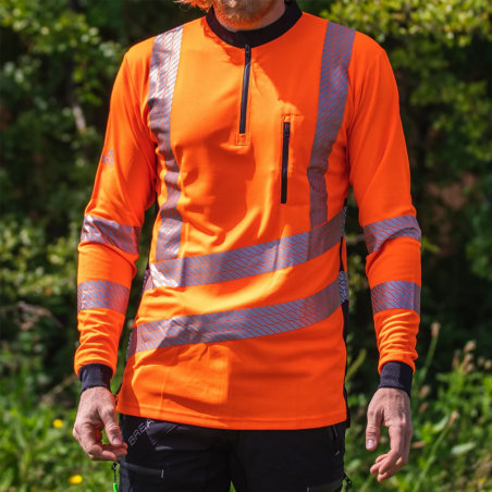 Treehog - THHV2010 Long Sleeve T-Shirt - Hi Vis - Orange - 2020ppe