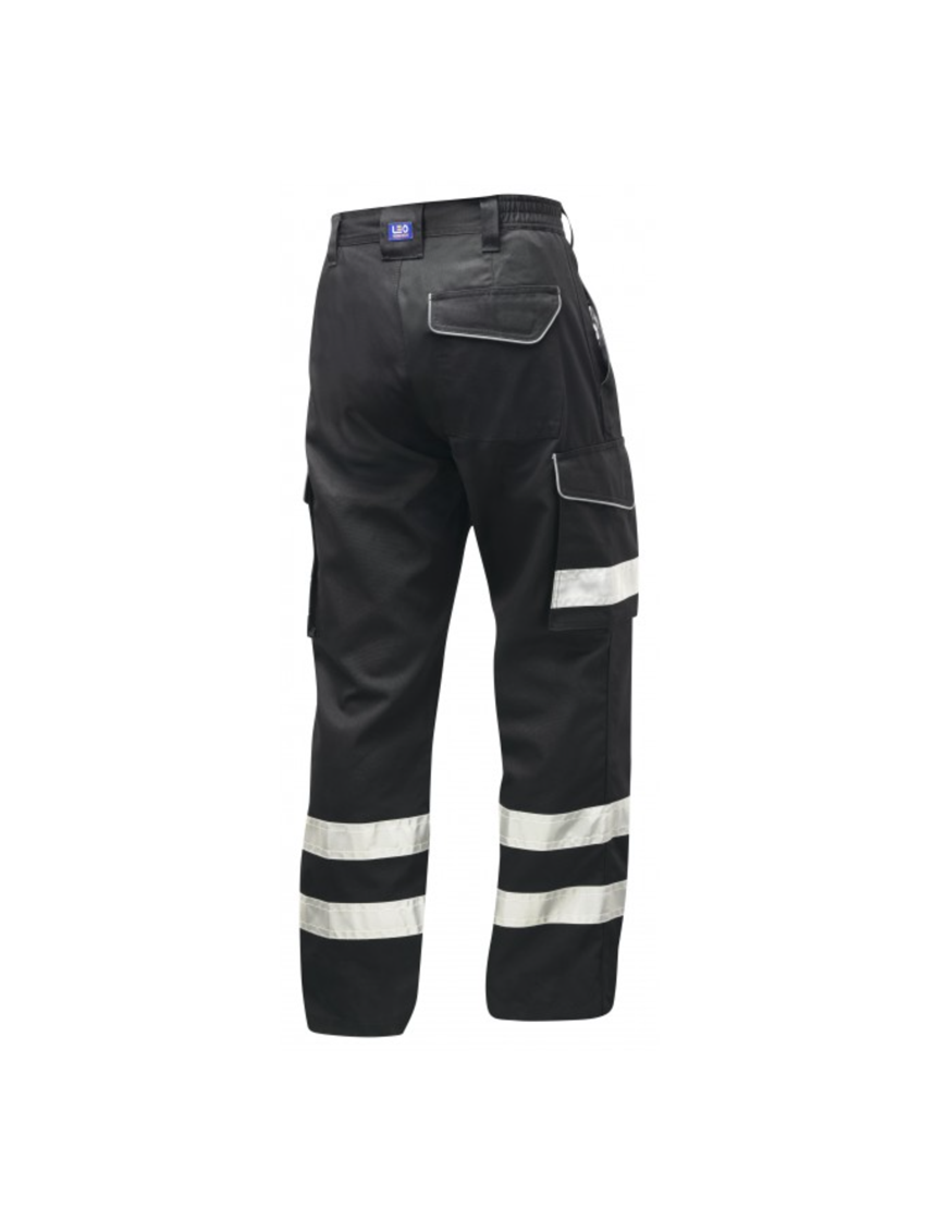 Leo Workwear - CT02 Ilfracombe Cargo Trousers - Black - 2020ppe