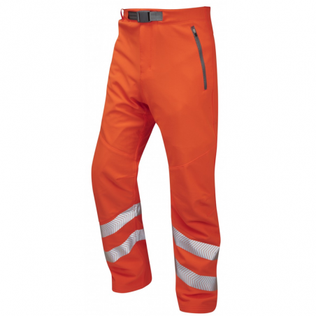 Leo Workwear - WT01 Class 1 Landcross Stretch Work Trousers - Orange - 2020ppe