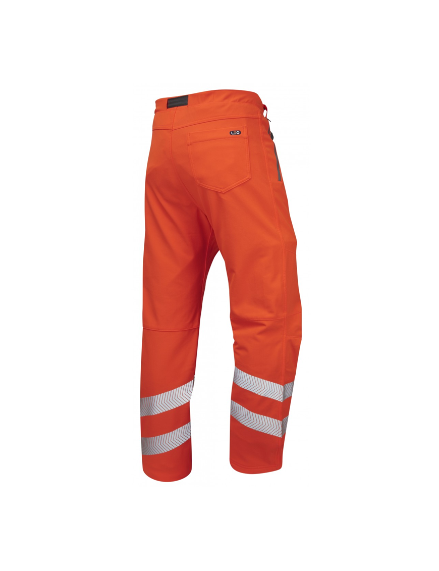 Leo Workwear - WT01 Class 1 Landcross Stretch Work Trousers - Orange - 2020ppe