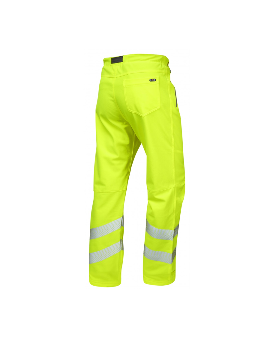 Leo Workwear - WT01 Class 1 Landcross Stretch Work Trousers - Yellow - 2020ppe