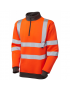 Leo Workwear - SS01 Brynsworthy Class 3 1/4 Zip Sweatshirt - Orange - 2020ppe
